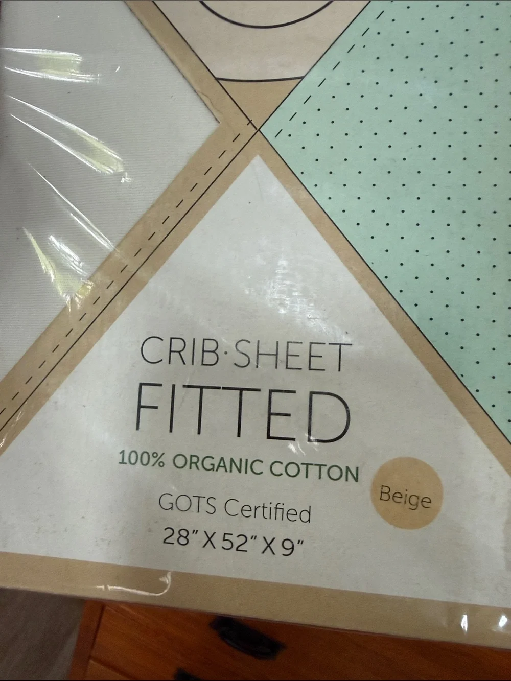 YourEcoFamily Beige Organic Cotton Fitted Crib Sheet